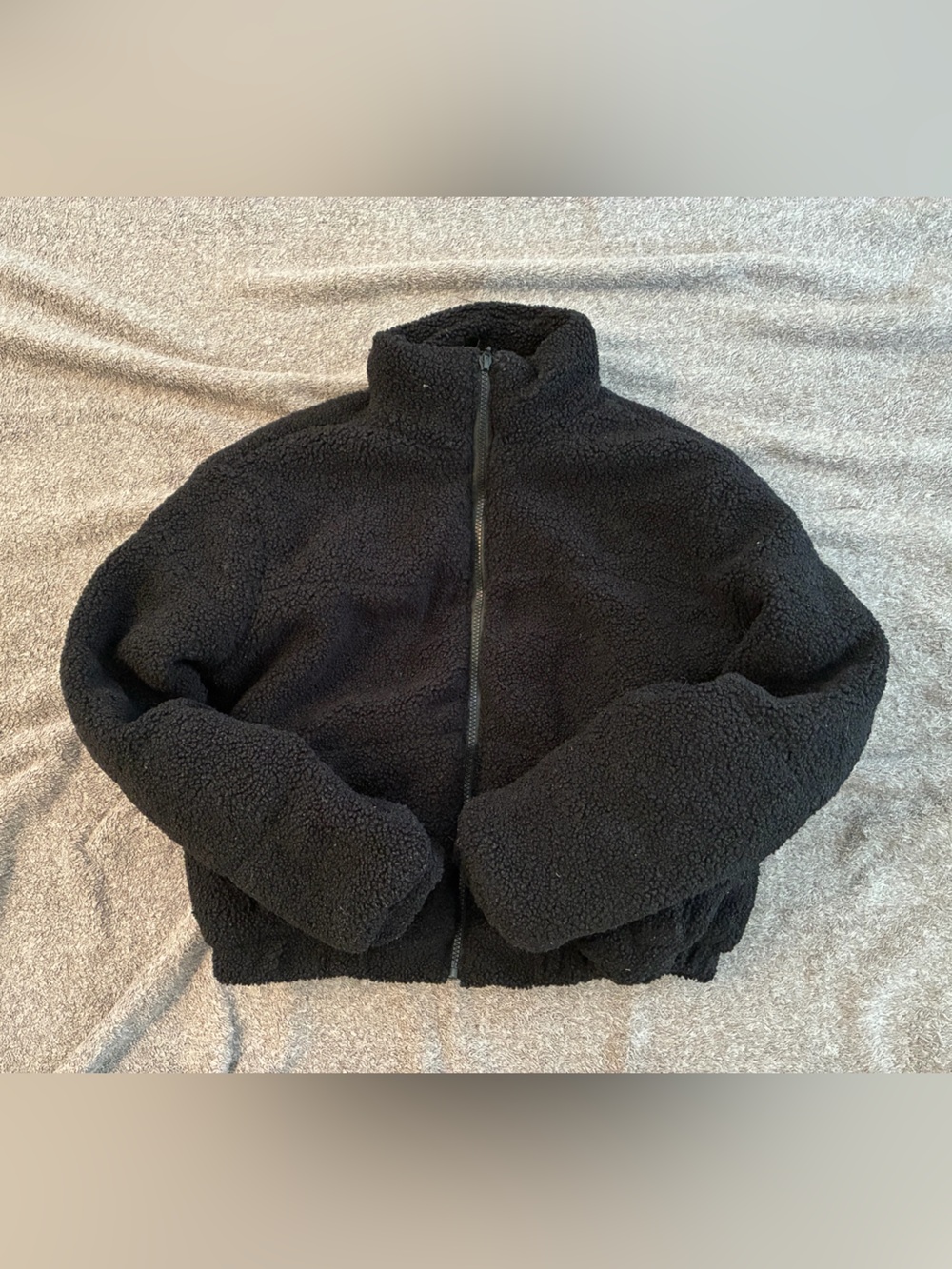RSQ Black Sherpa Jacket with Branded Tag